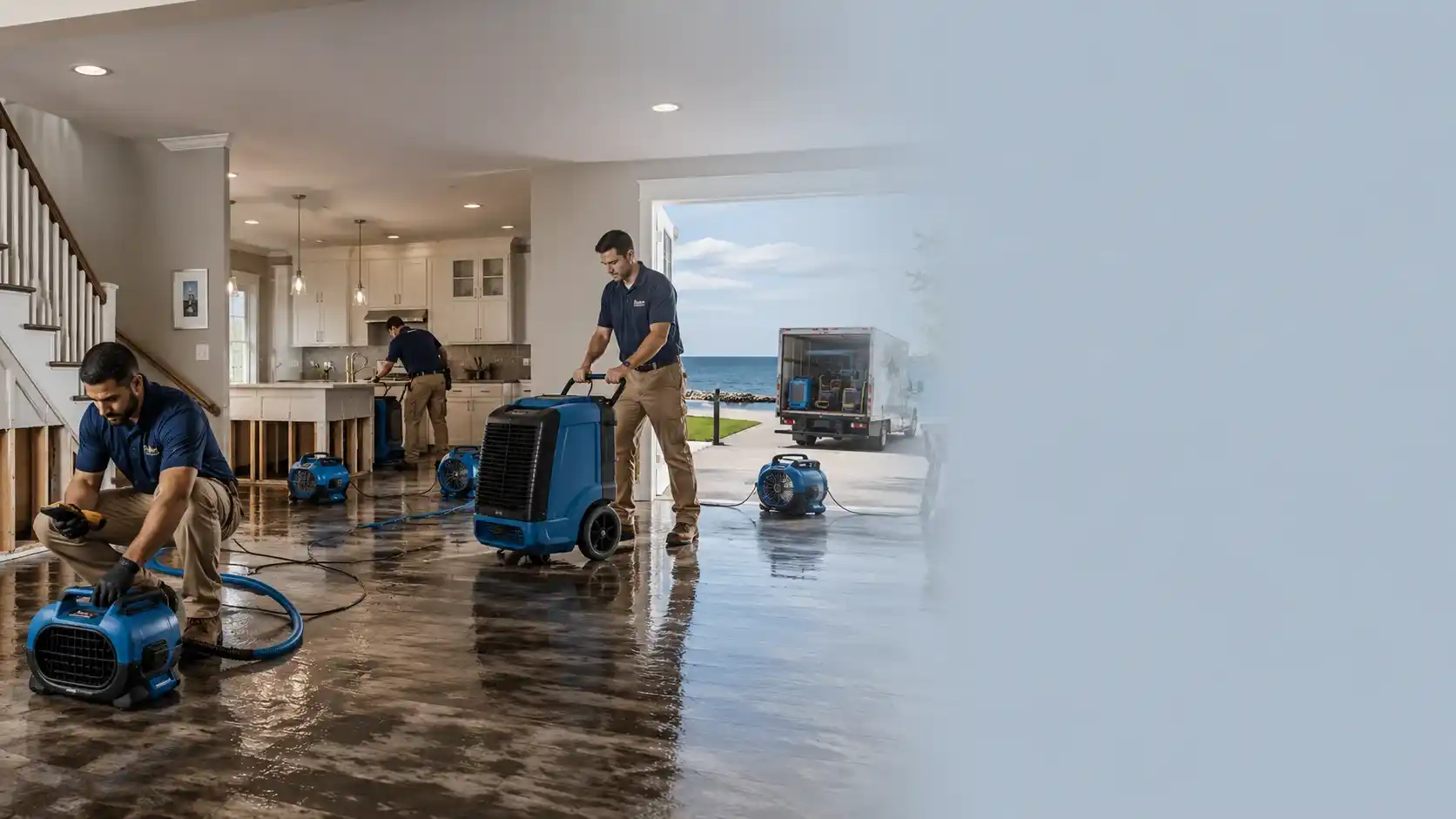 Water damage restoration team serving homes and businesses throughout Kenosha County Wisconsin